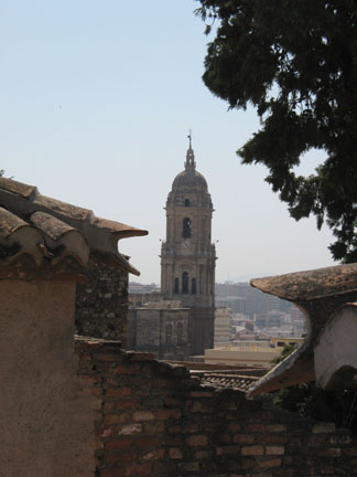 M&aacute;laga - Cathedral  seen from Alcazaba Castle