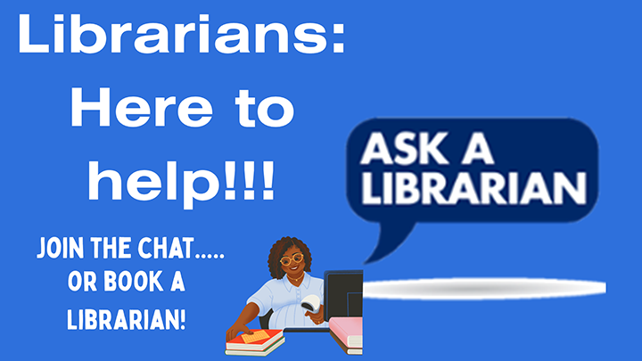 Ask a Librarian. Ask us questions by chat