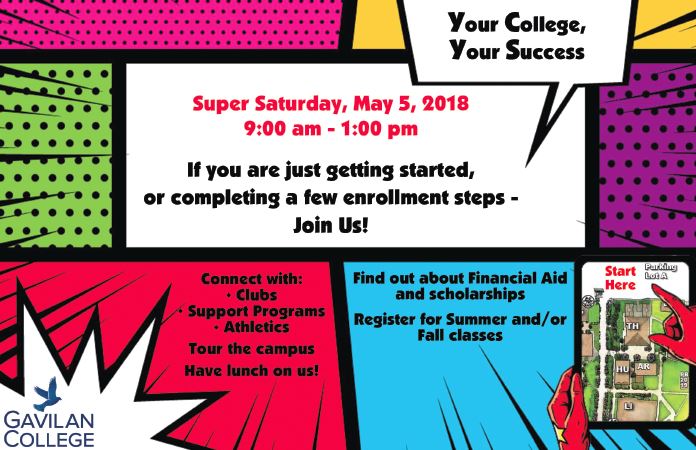Super Saturday may 5, 9am to 1 pm