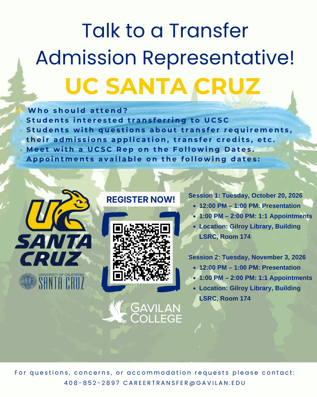 UCSC university representative visiting campus