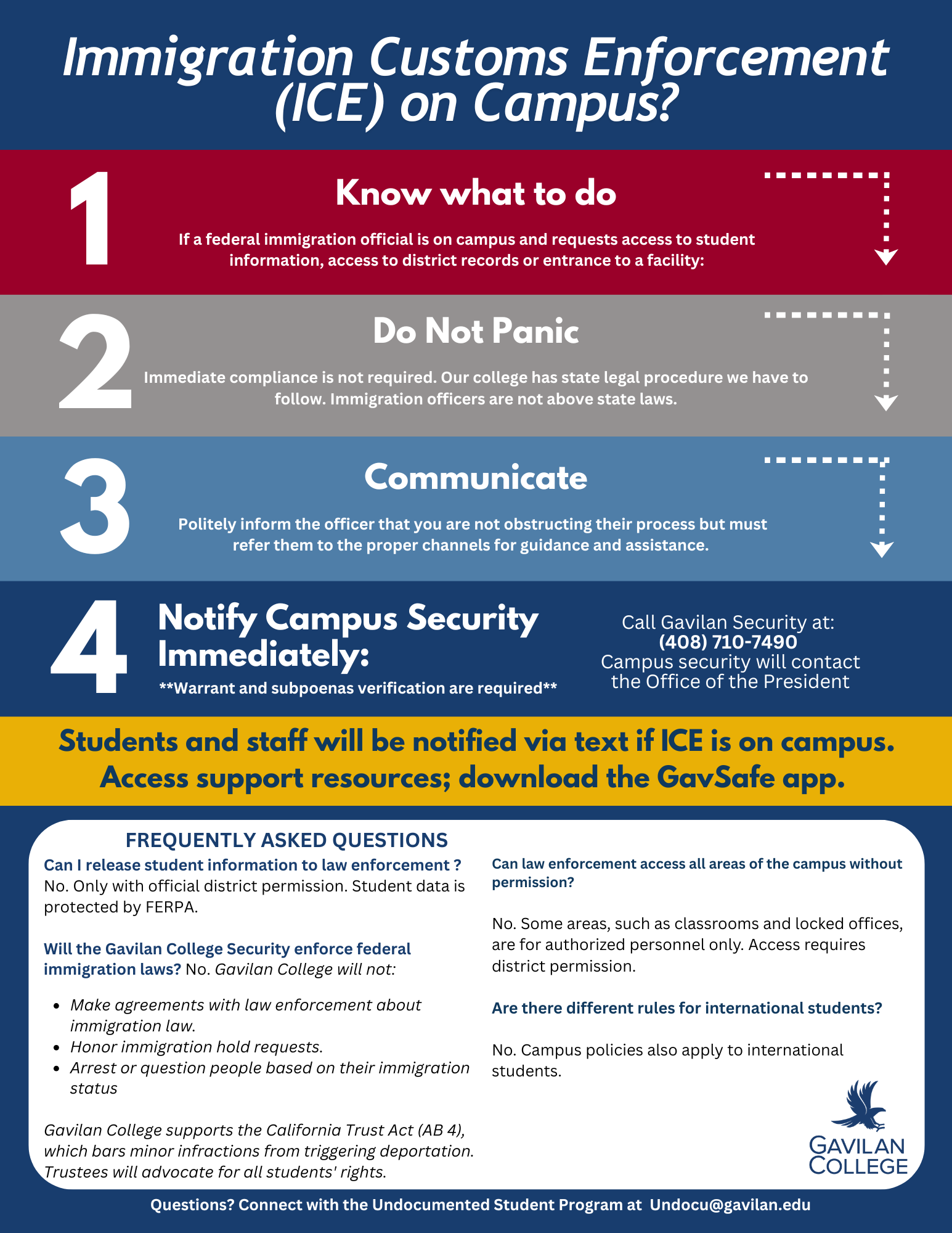 Gavilan College ICE Protocol